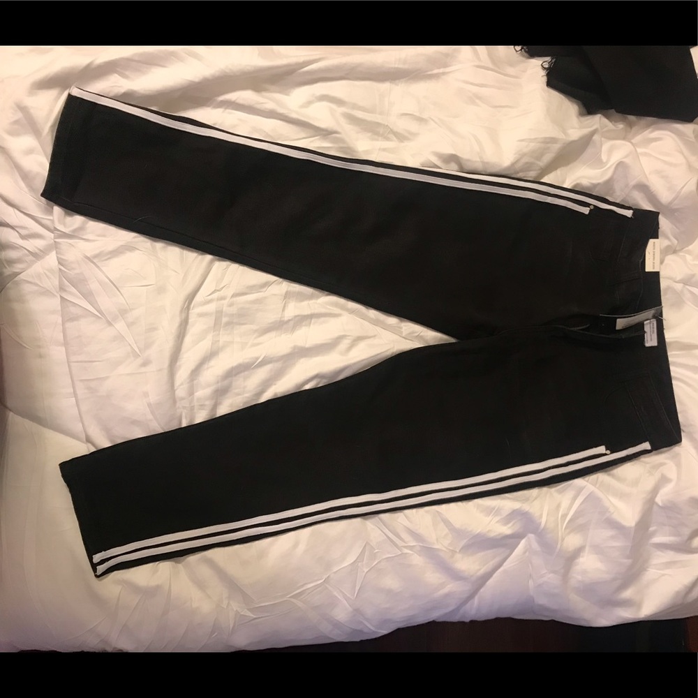 2 Stripe Black Jeans